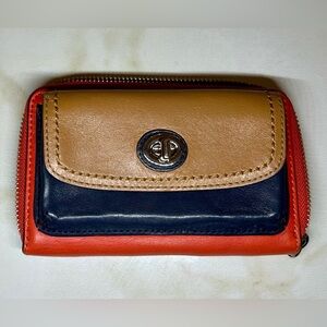 Coach Tri-Color Leather Wallet
